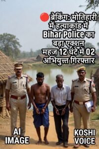 मोतिहारी हत्याकांड का खुलासा, बिहार पुलिस ने 12 घंटे में दो आरोपियों को दबोचा