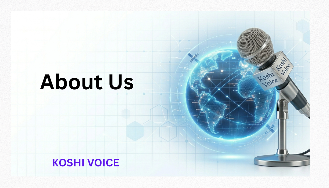 Koshi Voice digital news media platform about us banner