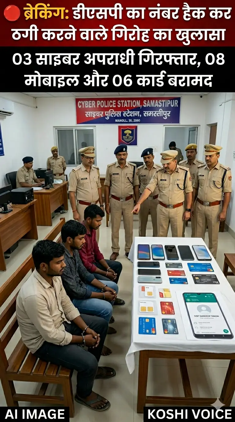 🚨 डीएसपी का सरकारी नंबर हैक कर ठगी! बिहार पुलिस ने मास्टरमाइंड समेत 3 साइबर अपराधियों को दबोचा