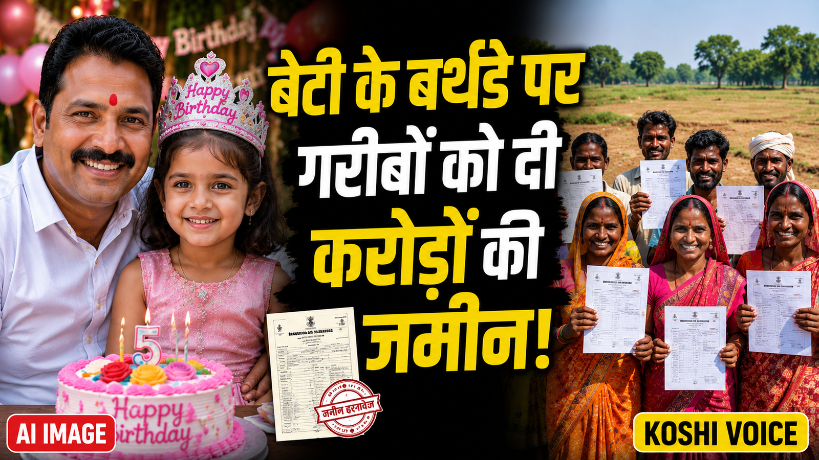 🚨 बेटी के 5वें बर्थडे पर मुखिया का ऐतिहासिक तोहफा: गरीबों को दान कर दी करोड़ों की जमीन, बदल दी बेघरों की किस्मत!🚨
