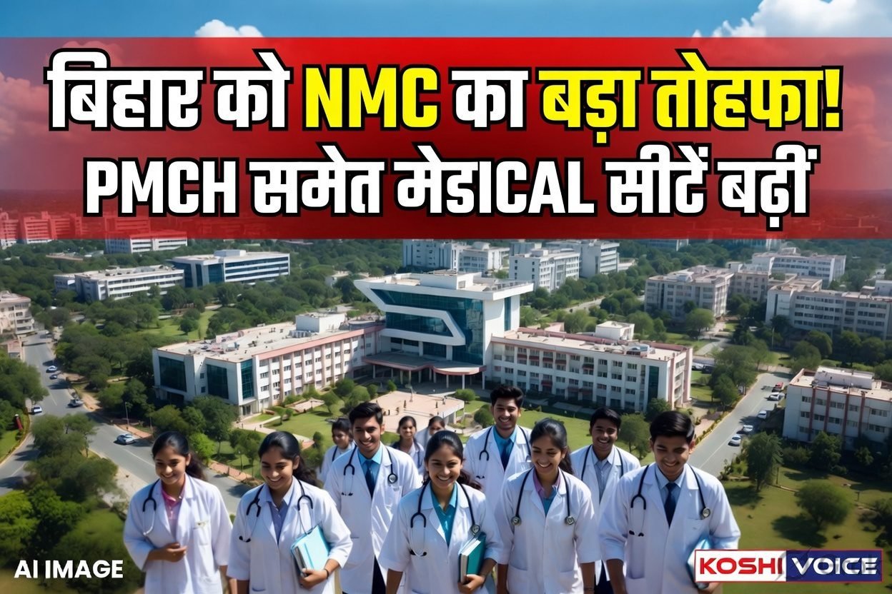 Bihar MBBS Seats: बिहार के मेडिकल छात्रों के लिए बड़ी खुशखबरी! NMC ने बढ़ाईं 450 से ज्यादा नई MBBS सीटें, देखें कॉलेजों की पूरी लिस्ट