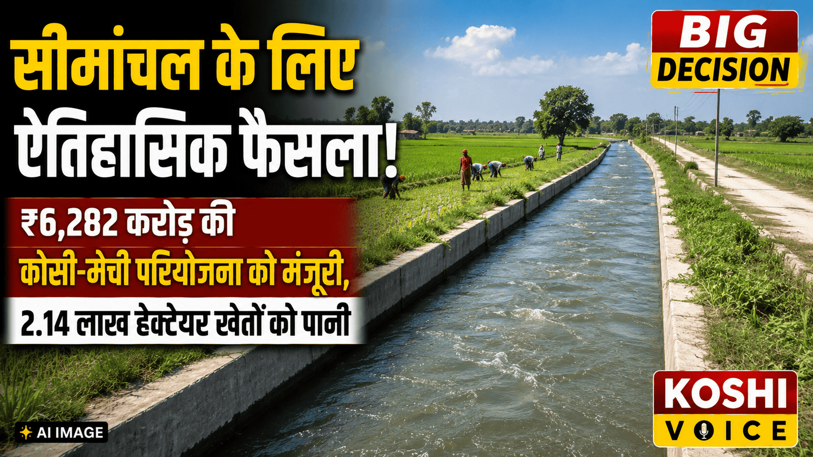 Koshi-Mechi Link Project: सीमांचल के 2.14 लाख हेक्टेयर खेतों में पहुंचेगा पानी, ₹6282 करोड़ की कोसी-मेची अंतर्राज्यीय परियोजना को केंद्र की हरी झंडी
