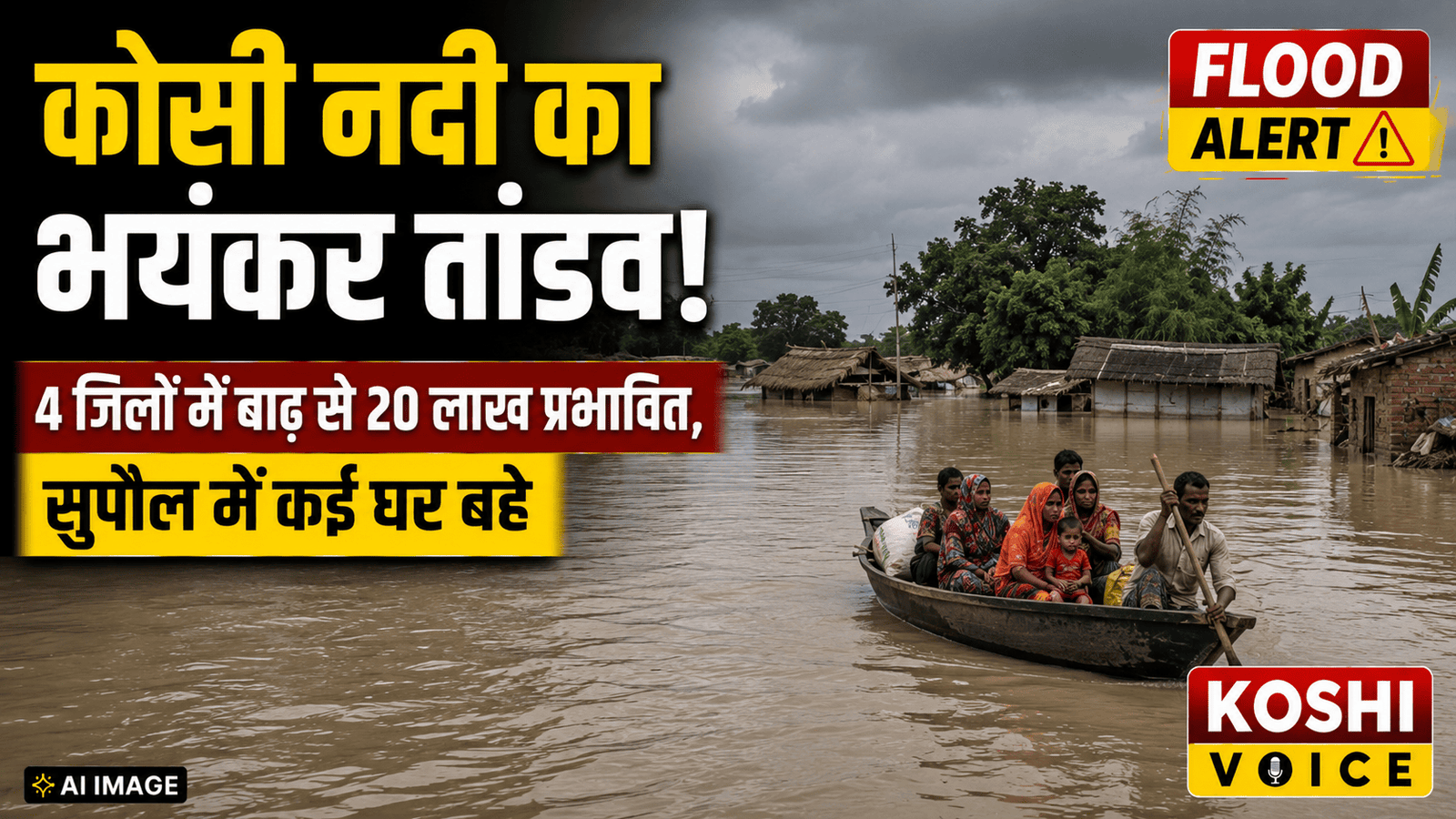 Koshi Flood & Erosion: नेपाल में बारिश से उफान पर कोसी नदी, सुपौल, सहरसा, कटिहार और खगड़िया में बाढ़ से तबाही, 20 लाख से अधिक लोग प्रभावित