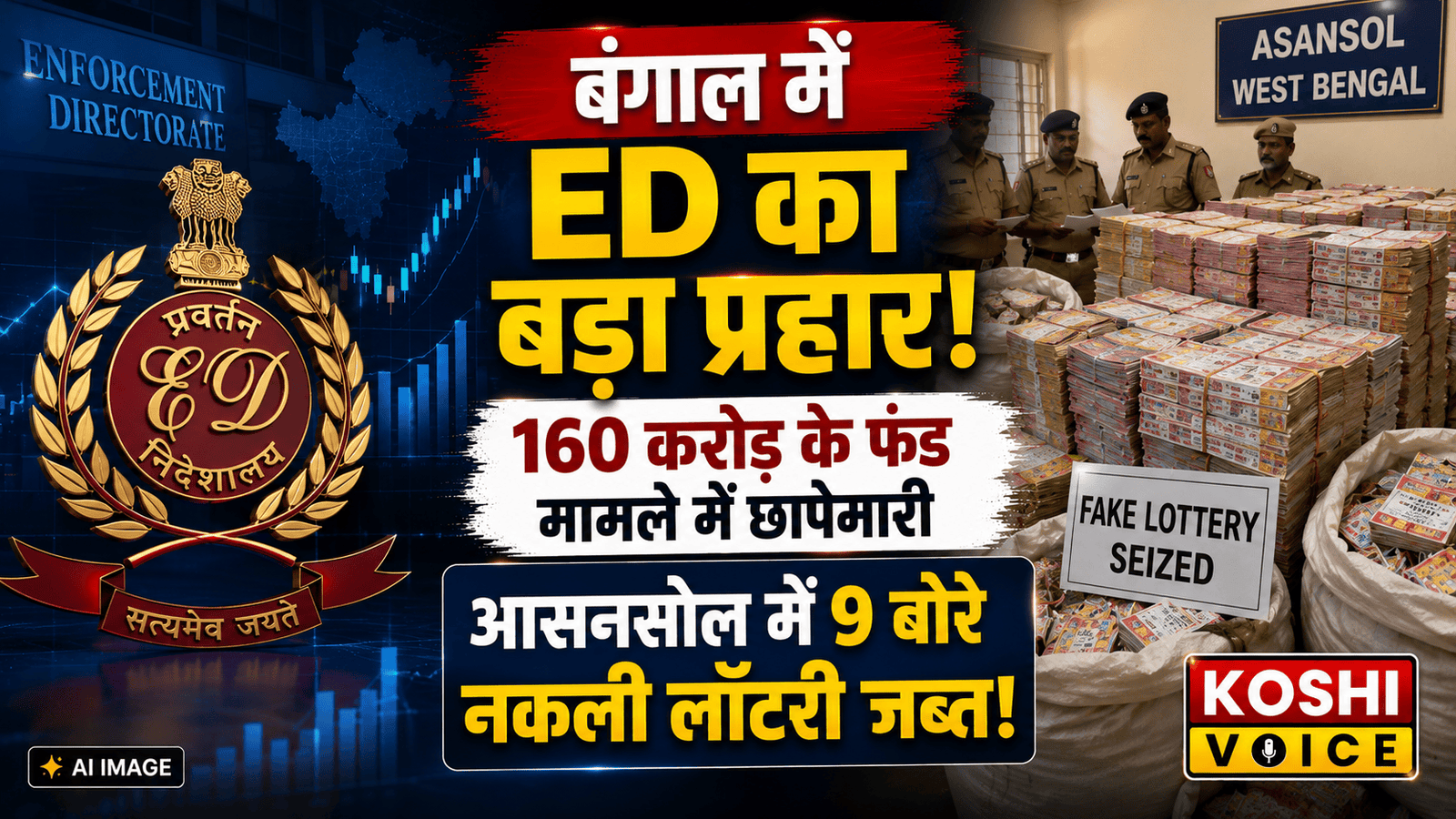 🚨 पश्चिम बंगाल में ED का बड़ा छापा: TMC से जुड़े 160 करोड़ के फंड ट्रेल और नकली लॉटरी रैकेट का पर्दाफाश