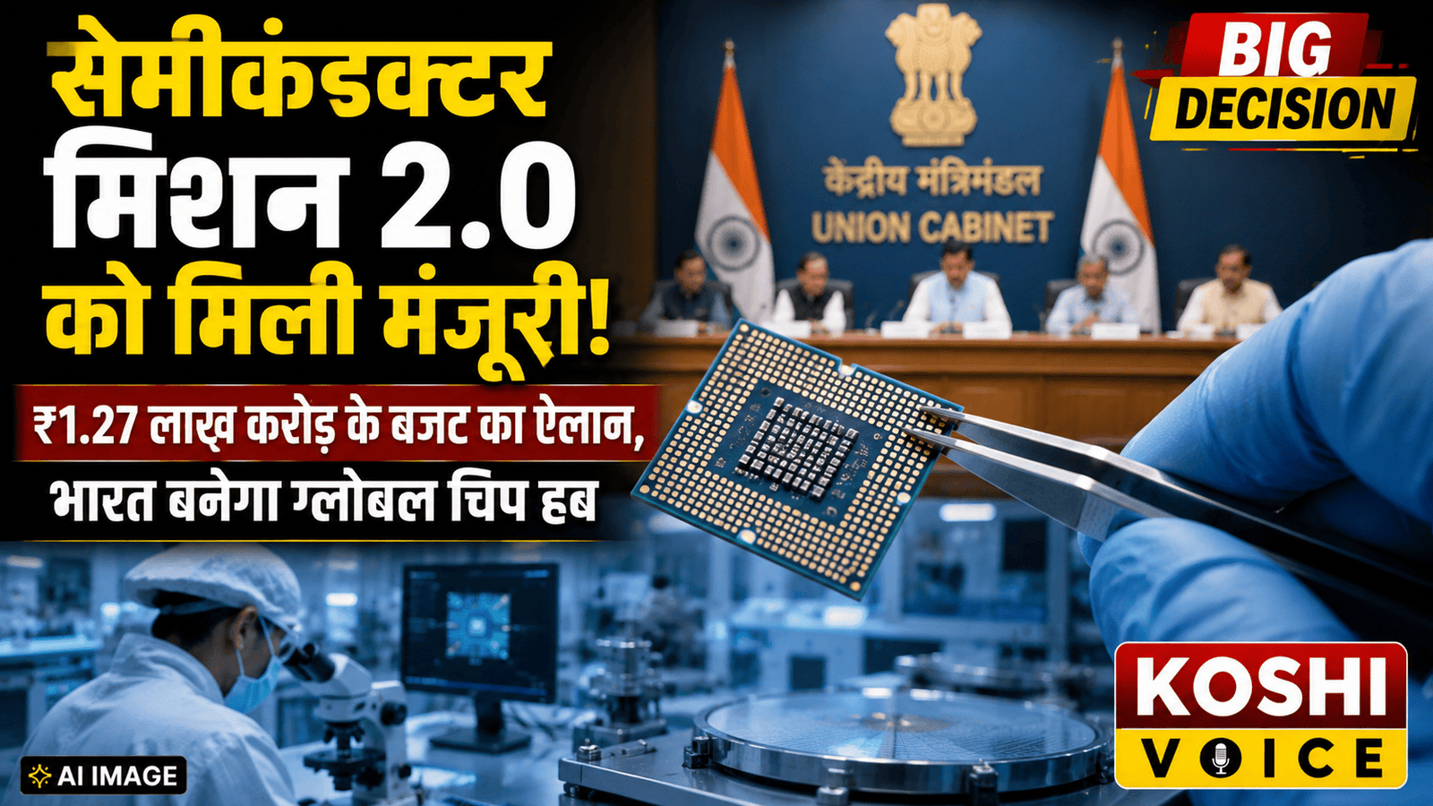 Semiconductor Mission 2.0: केंद्रीय मंत्रिमंडल की बड़ी मंजूरी, ₹1.27 लाख करोड़ के बजट से भारत बनेगा वैश्विक चिप विनिर्माण केंद्र