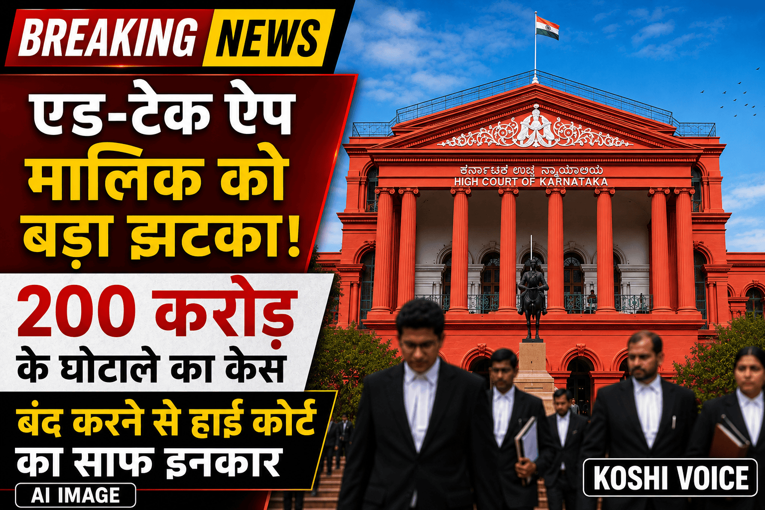 एड-टेक ऐप के को-फाउंडर को कर्नाटक हाई कोर्ट से झटका, 200 करोड़ की धोखाधड़ी का केस रद्द करने से इनकार