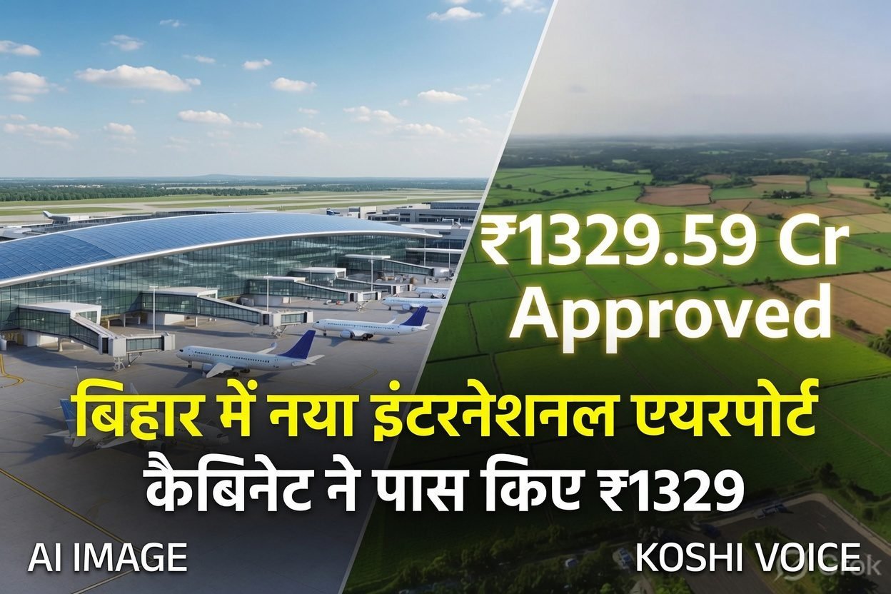 🚨 बिहार कैबिनेट का बड़ा फैसला: अजगैबीनाथ धाम ग्रीनफील्ड एयरपोर्ट के लिए ₹1,329.59 करोड़ मंजूर, बनेगा पूर्वी भारत का बड़ा एविएशन हब!🚨