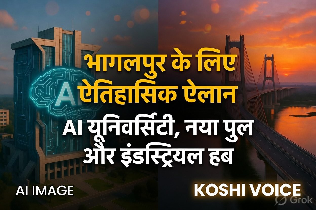 🚨 भागलपुर के विकास में नया इतिहास: AI यूनिवर्सिटी, विक्रमशिला का पुनरुद्धार और 400 एकड़ का इंडस्ट्रियल हब, जानें बड़े ऐलान! 🚨