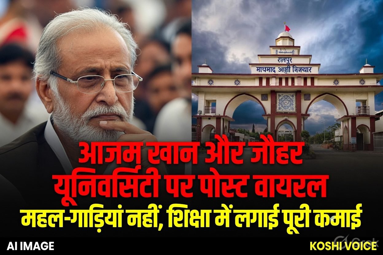 🚨 रामपुर में आजम खान और जौहर यूनिवर्सिटी को लेकर सोशल मीडिया पर छिड़ी बहस: वायरल पोस्ट में दावा- जिंदगी की पूरी कमाई से बनाई यूनिवर्सिटी🚨