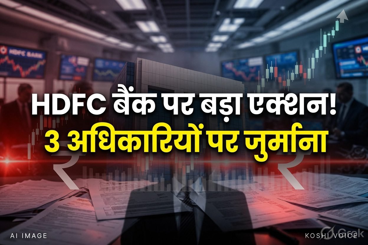 🚨 HDFC बैंक का बड़ा एक्शन! तीन वरिष्ठ अधिकारियों पर जुर्माना, शेयरों में दिखा असर