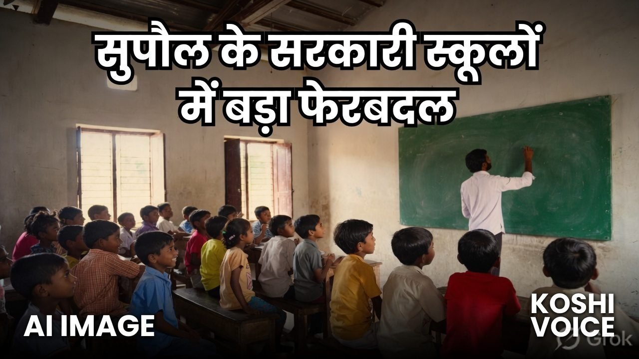सुपौल के सरकारी स्कूलों में बड़ा फेरबदल! शिक्षकों के युक्तिकरण  का आदेश, छात्र संख्या के अनुपात में होगी तैनाती