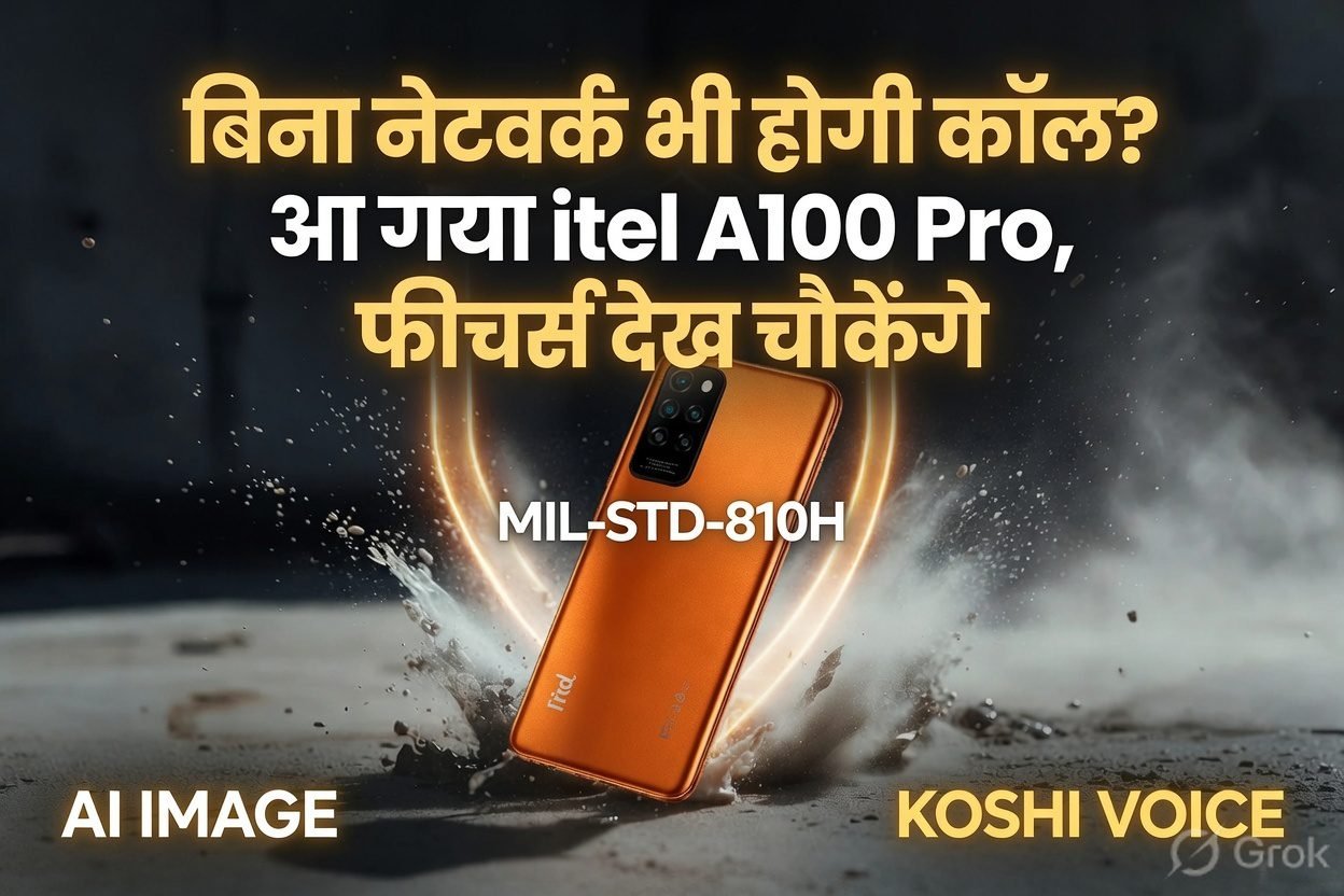 सस्ते स्मार्टफोन बाजार में तहलका! ₹8,999 में लॉन्च हुआ itel A100 Pro, मिलिट्री ग्रेड मजबूती और 100 दिन की फ्री स्क्रीन रिप्लेसमेंट