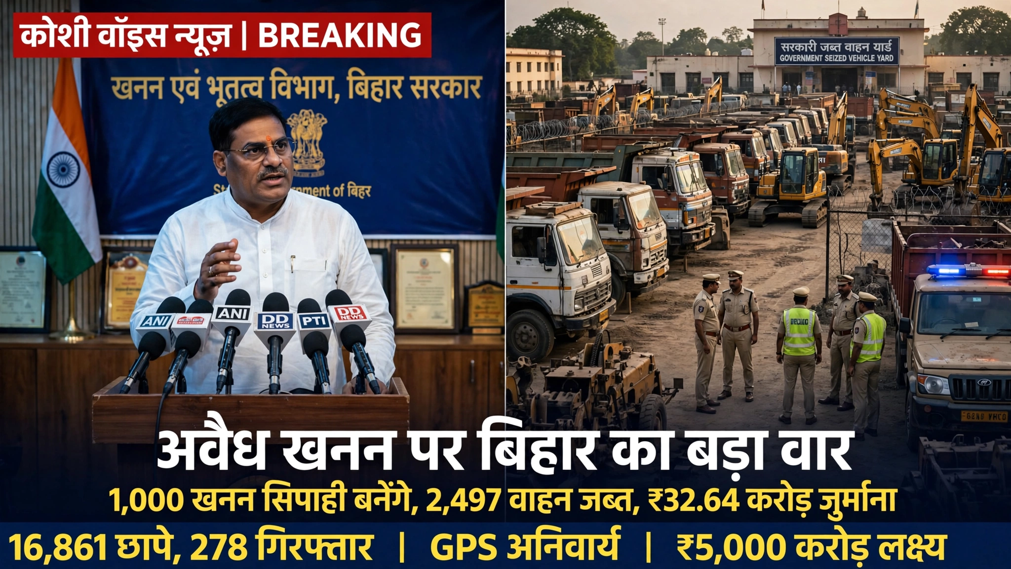 बिहार में बनेंगे 1,000 खनन सिपाही, माफियाओं पर कसेगा शिकंजा