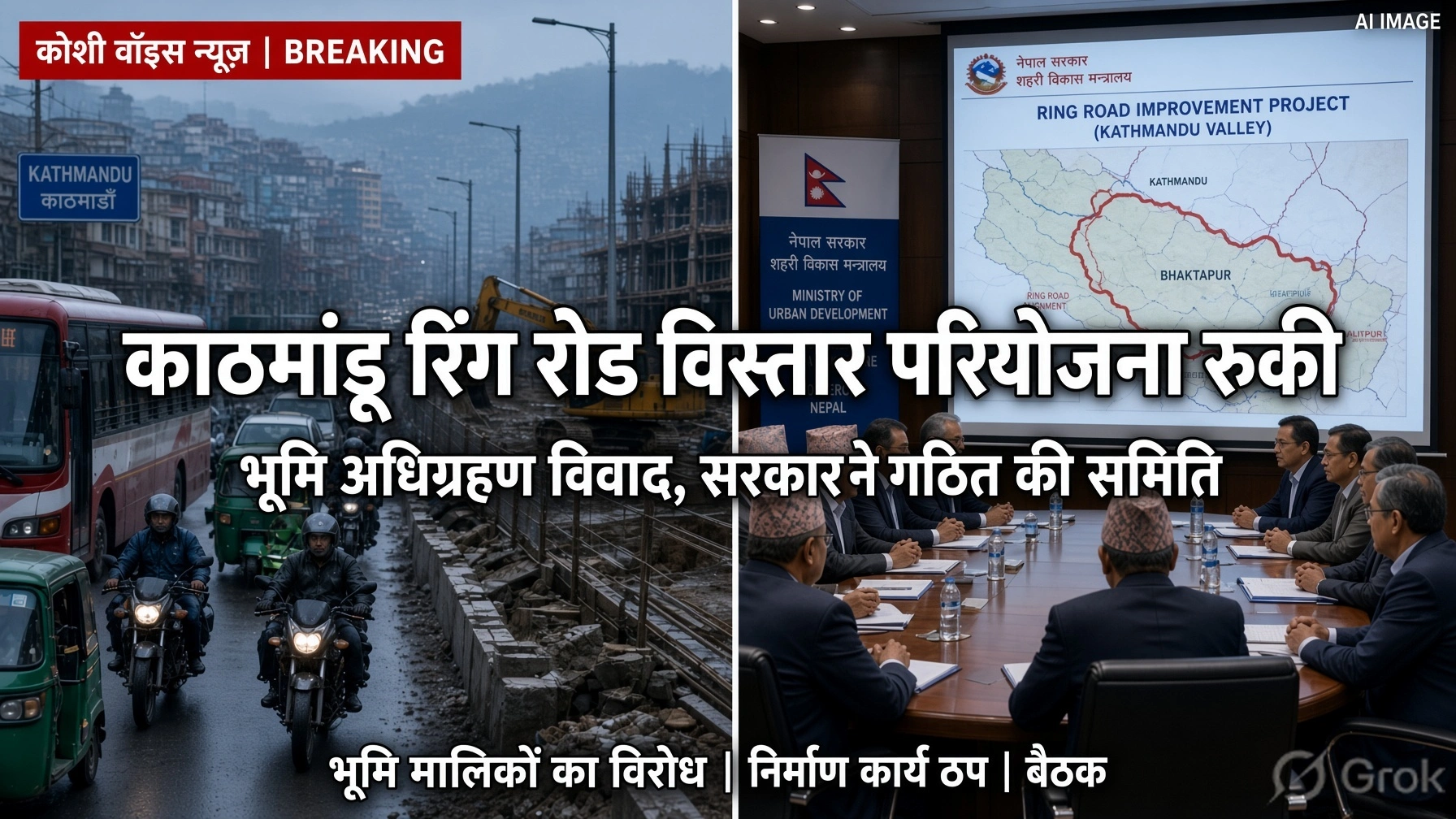 काठमांडू रिंग रोड विस्तार प्रोजेक्ट अटका, भूमि विवाद पर समिति गठित