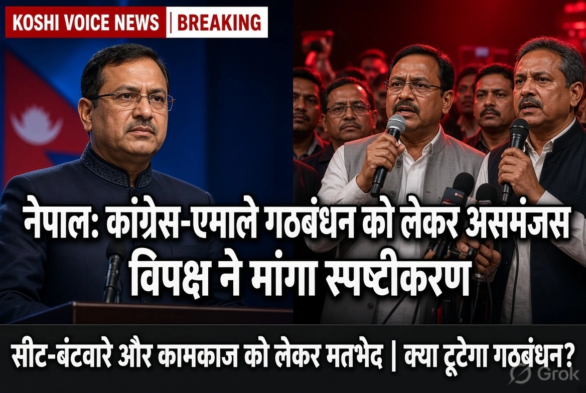 नेपाल राजनीति: कांग्रेस-एमाले गठबंधन में खटपट, विपक्ष की मांग