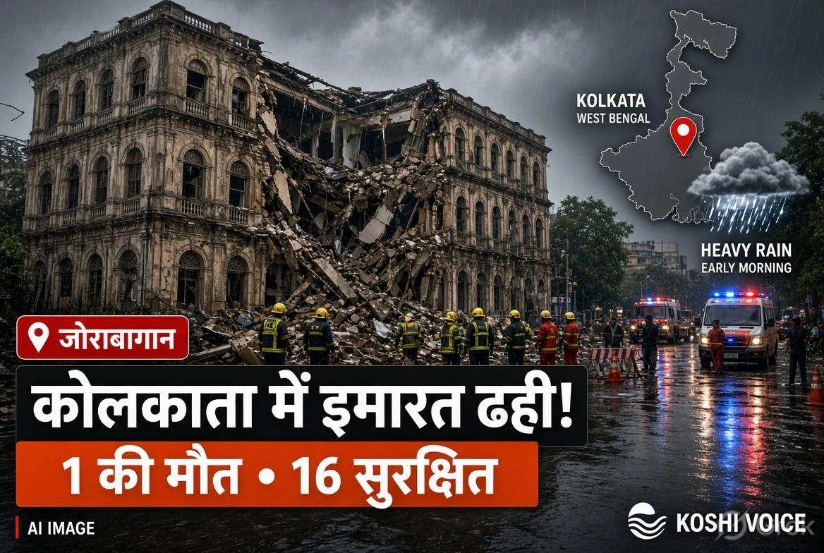 कोलकाता के जोराबगान में 200 साल पुरानी इमारत ढही, एक महिला की मौत, 16 लोग सुरक्षित