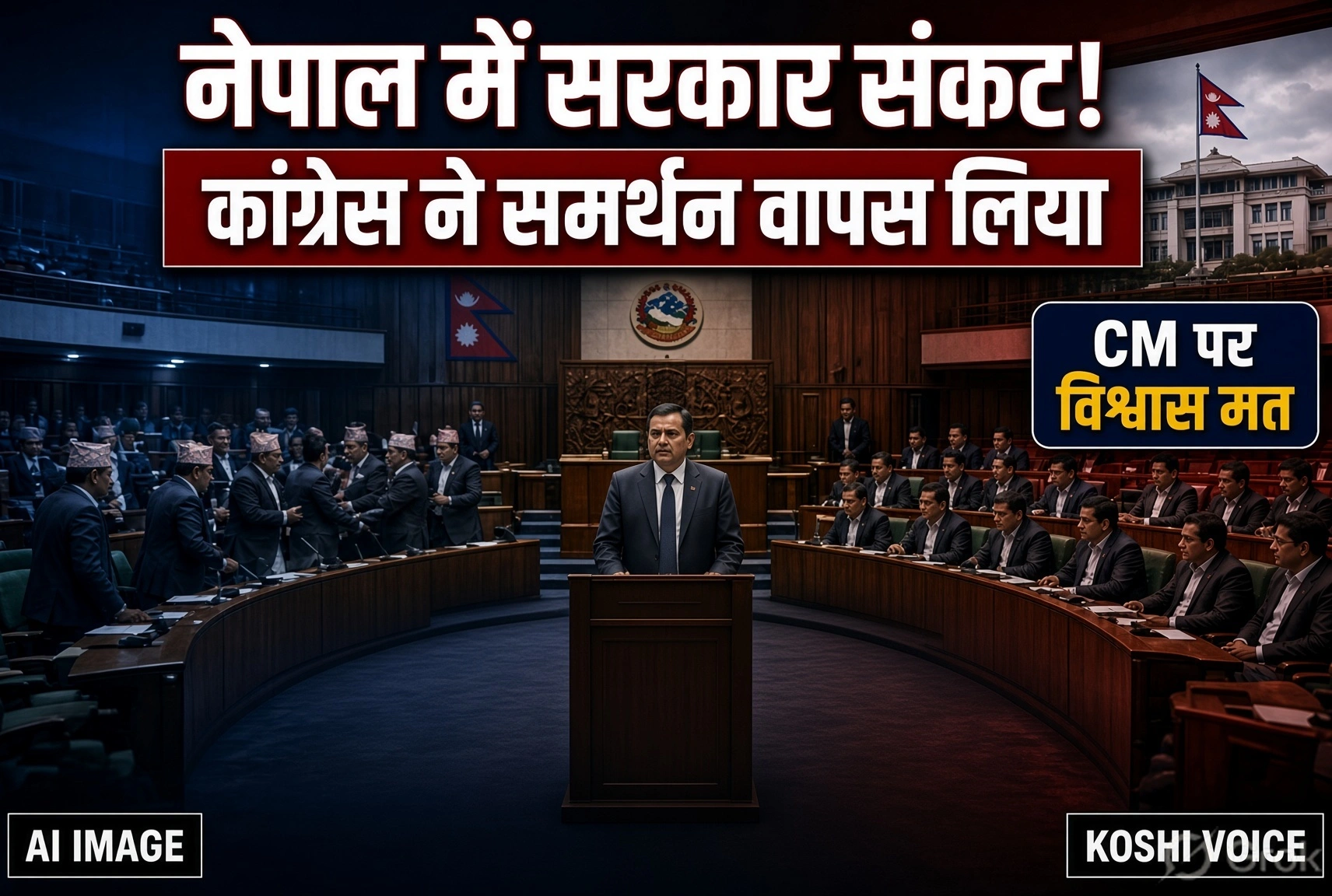 कोशी प्रदेश में सियासी भूचाल: कांग्रेस ने कार्की सरकार से समर्थन वापस लिया, विश्वास मत की राह पर सीएम