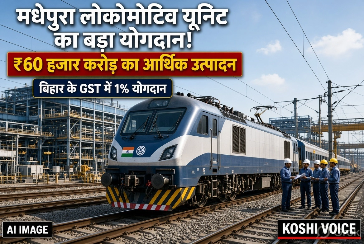 मधेपुरा लोकोमोटिव यूनिट: बिहार के जीएसटी संग्रह में 1% योगदान, ₹60 हजार करोड़ का आर्थिक उत्पादन