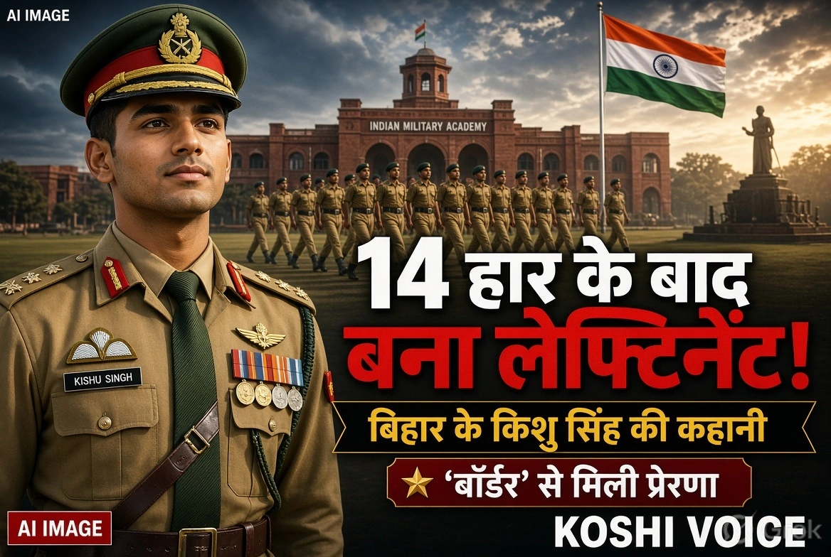 14 असफलताओं के बाद CDS परीक्षा पास कर लेफ्टिनेंट बने बिहार के किशु सिंह, ‘बॉर्डर’ फिल्म से मिली प्रेरणा