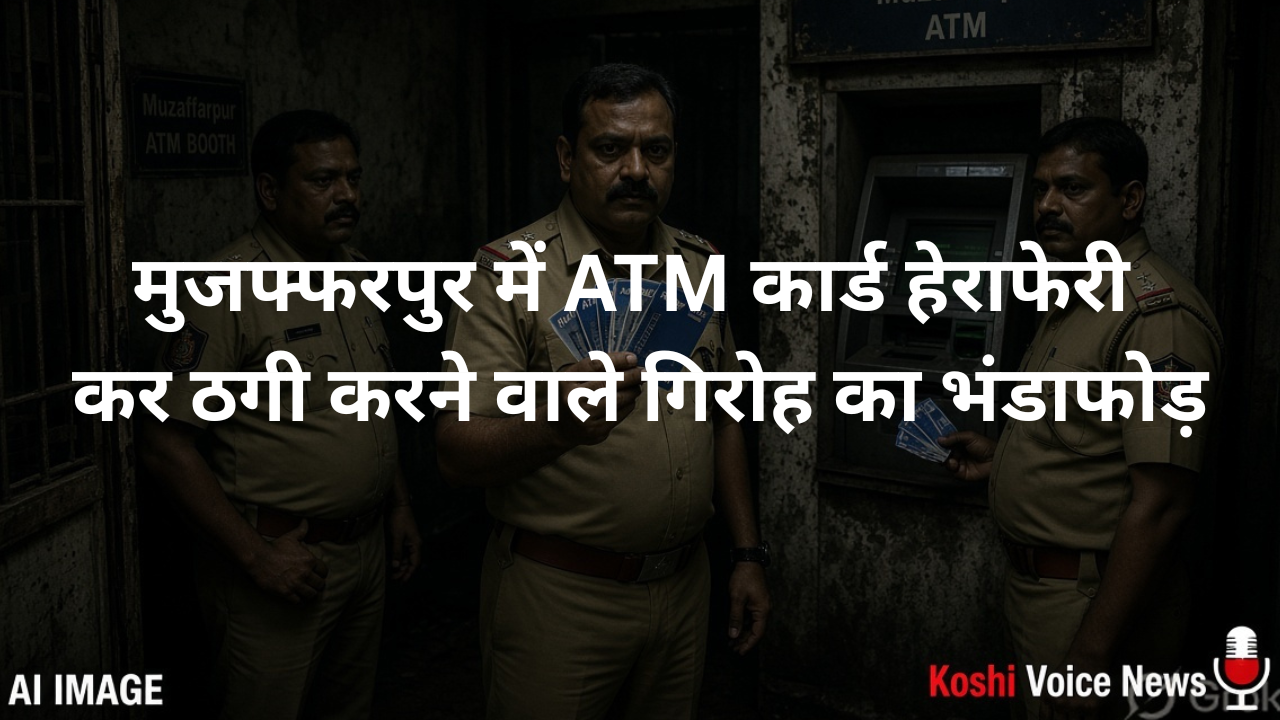 मुजफ्फरपुर में ATM कार्ड हेराफेरी कर ठगी करने वाले गिरोह का भंडाफोड़, अहिया